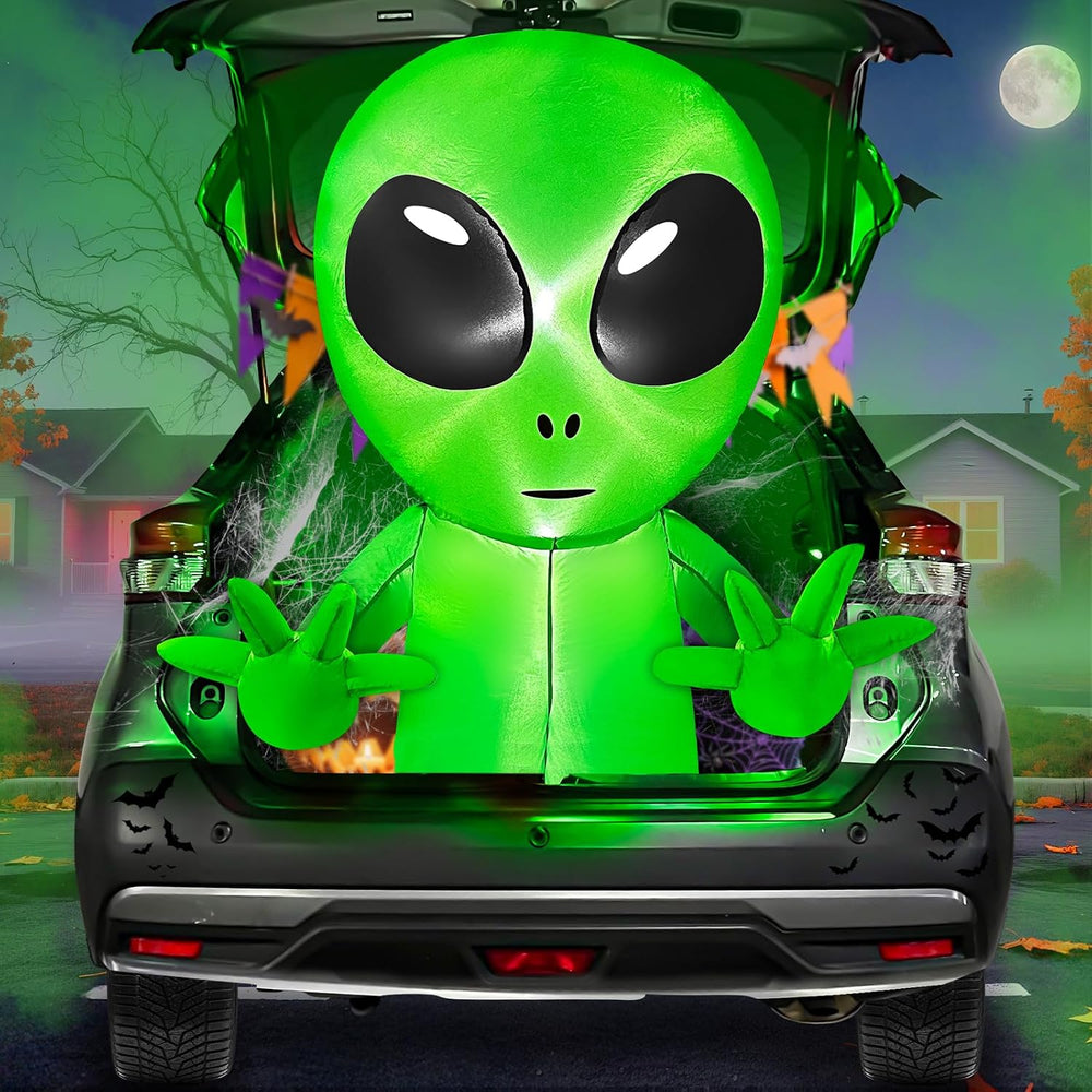 3 FT Trunk or Treat Car Decorations Kit Halloween Inflatable Alien