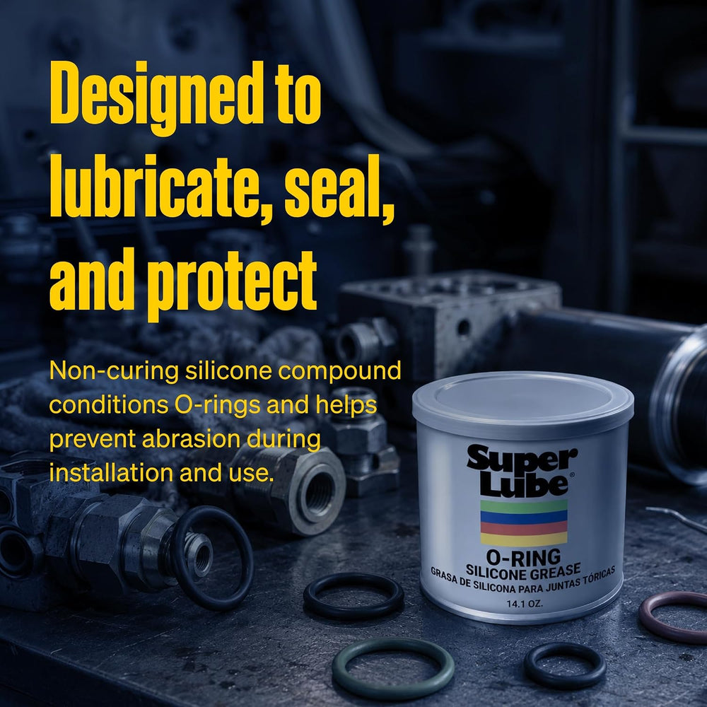 Super Lube O-Ring Silicone Grease - Non-Curing Silicone Compound - for O-Ring...