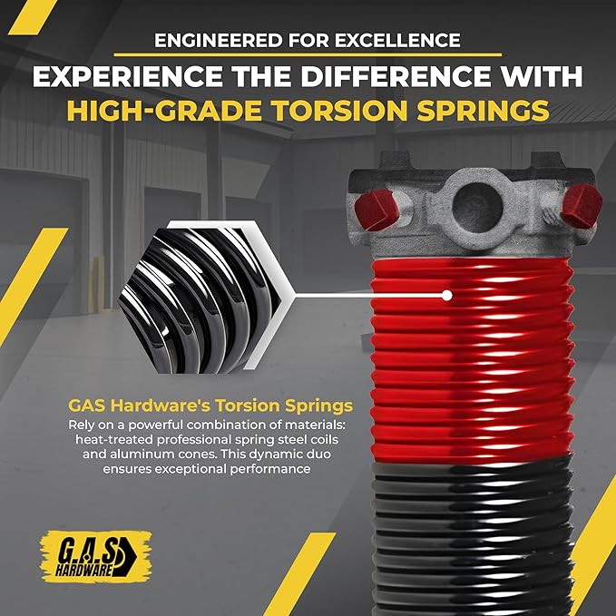 Garage Door Torsion Spring 225x1.75x29 Includes 1” Steel Bearing, Non-Slip