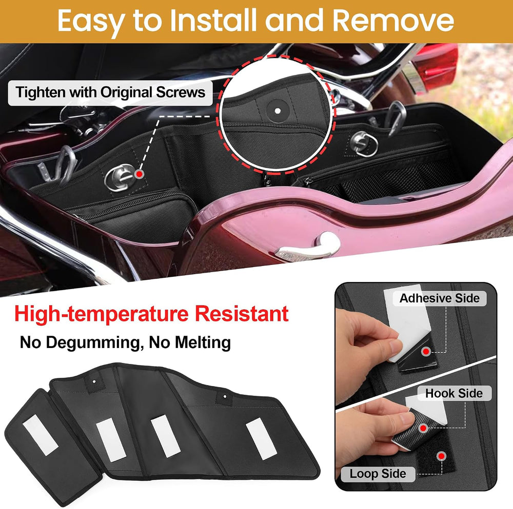 HODRANT Motorcycle Saddlebag Organizer, Saddlebag Liners Side Bag Compatible ...