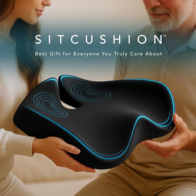 Pressure Relief Seat Cushion for Tailbone Pain – X Large Office Chair Cushion