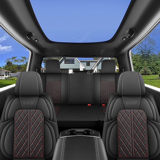 Car Seat Cover Custom Fit for Dodge Ram 1500 2500 3500 2002-2025 Faux Leather
