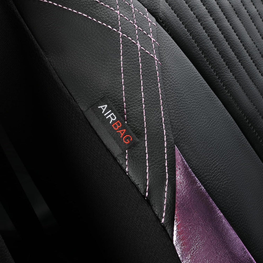Flying Banner Synthetic Leather car seat Covers Full Set Front and Rear Bench...