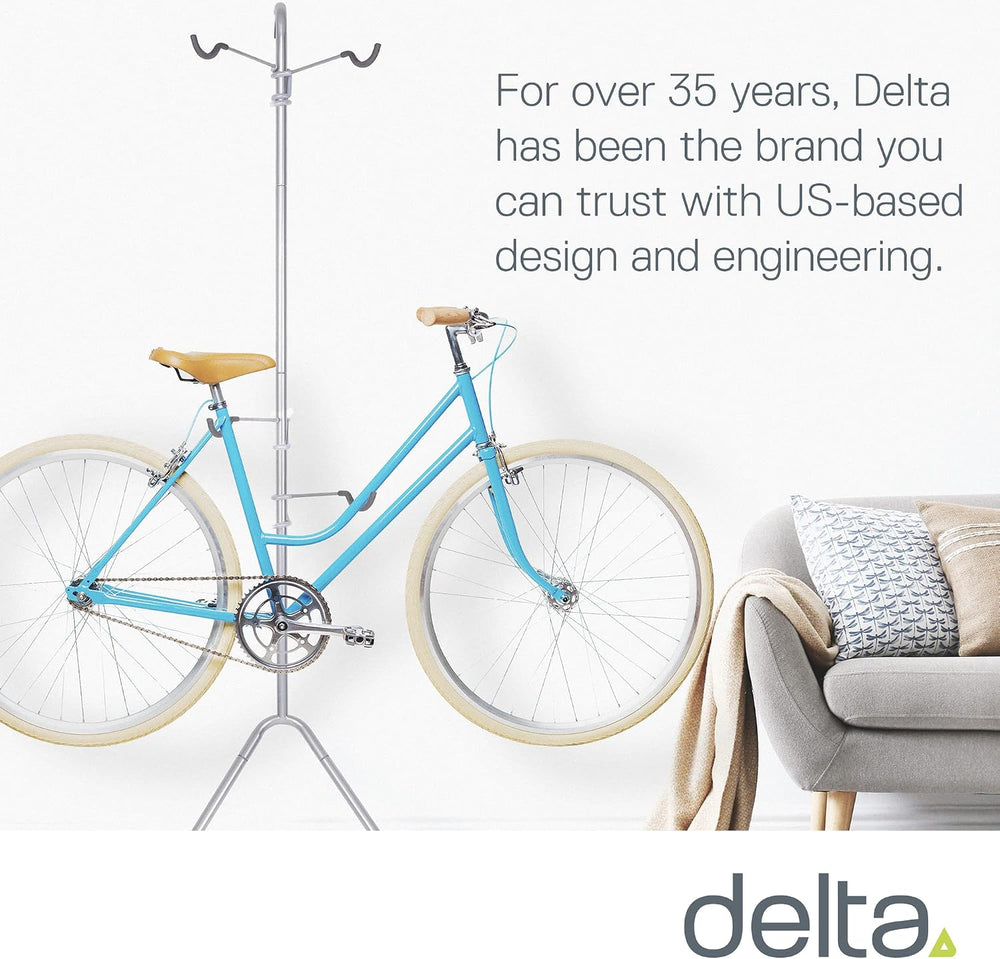 Delta Cycle Two Bike Gravity Pole Stand Garage, 2 Bike Storage Rack, No Drill...