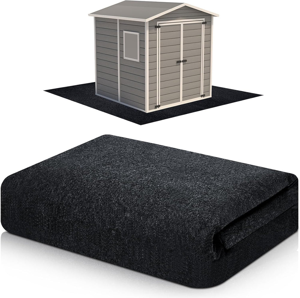 Haull Waterproof Outdoor Storage Shed Mat, 10x10 ft, Felt Surface, Non Slip