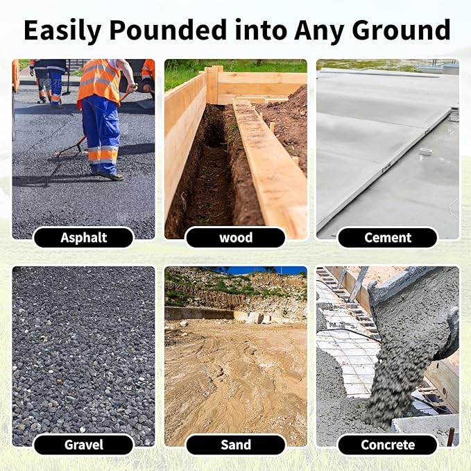 16 Inch Rebar Stakes 1/2 Inch Diameter Galvanized Steel Ground Anchors Heavy ...