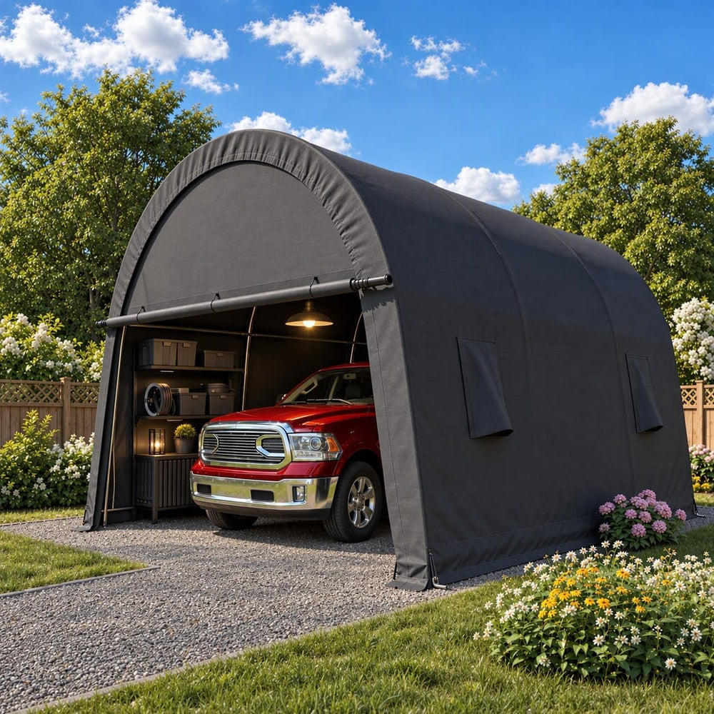 COBIZI Carport 10x20 Heavy Duty Portable Garage Storage Shelter Shed with All...