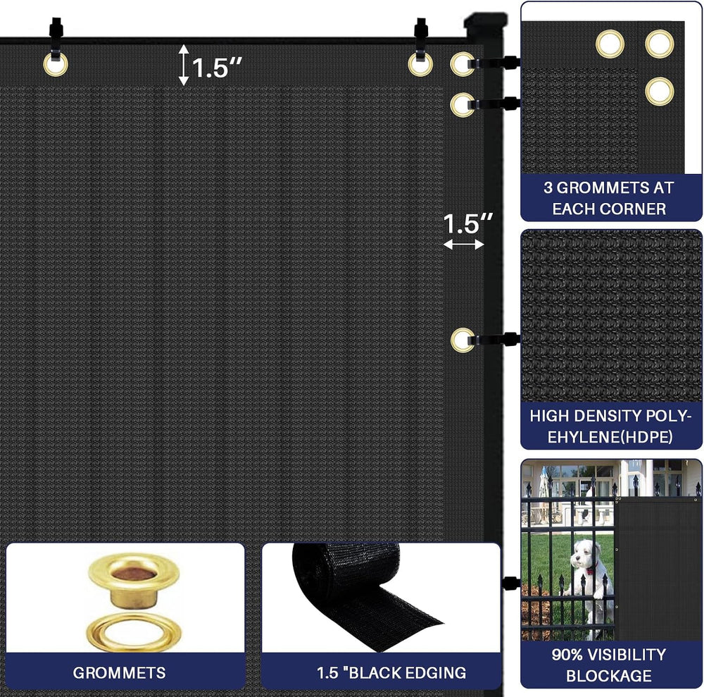 Windscreen4less 4' x 50' Privacy Fence Screen Heavy Duty Windscreen F...
