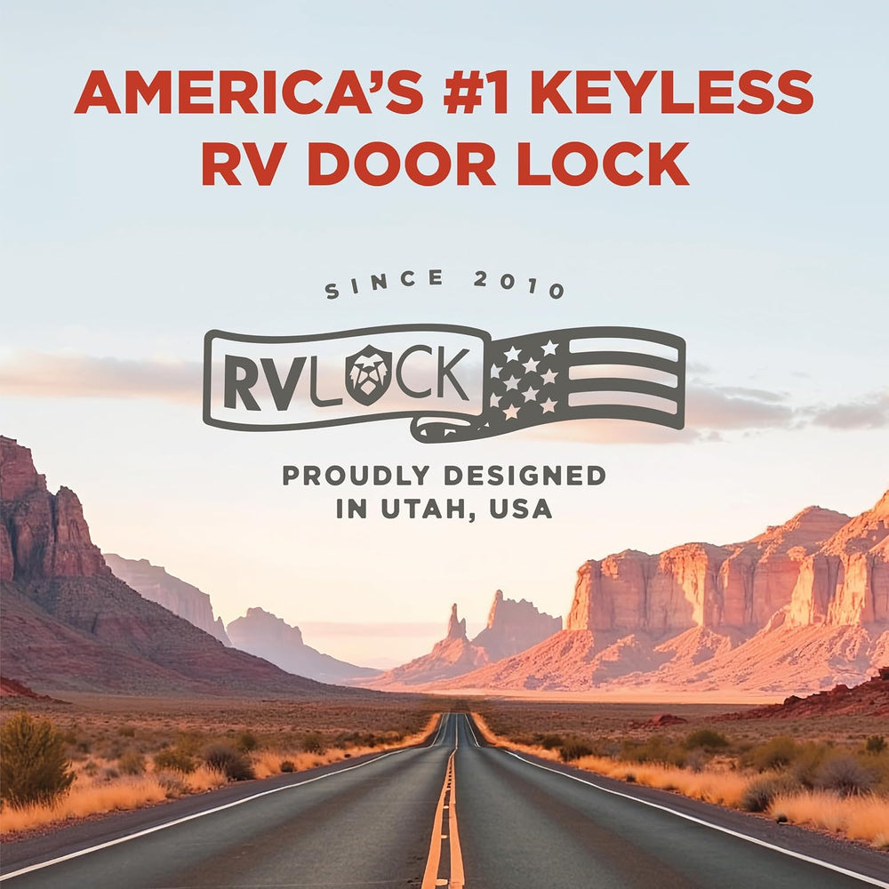RVLock Compact Keyless RV Door Lock for Campers/Trailers / 5th Wheels