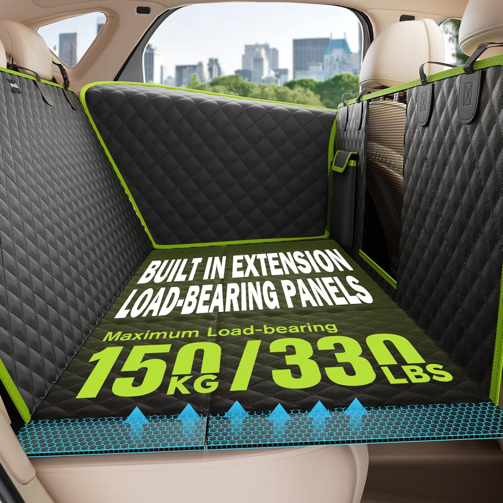 Pecute Dog Car Seat Cover for Back Seat 53.54 * 23.62 in, Car Window Fixing f...