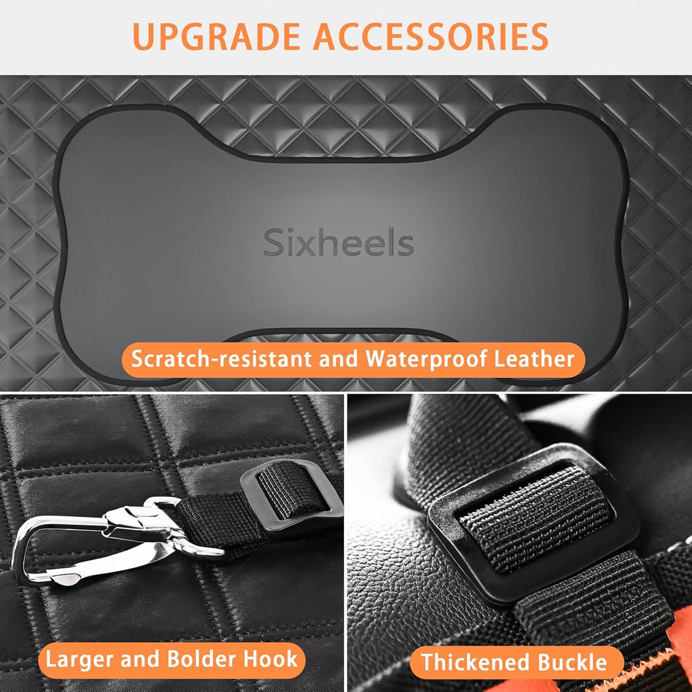 Dog Back Seat Cover Hard Bottom Truck Back Seats Protector, Large Backseat Ex...