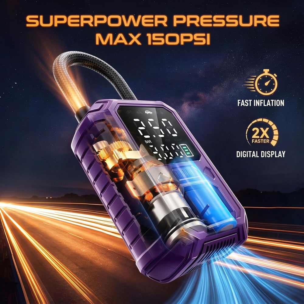 Tire Inflator Portable Air Compressor for Car, Motocycle, Bike Inflatables