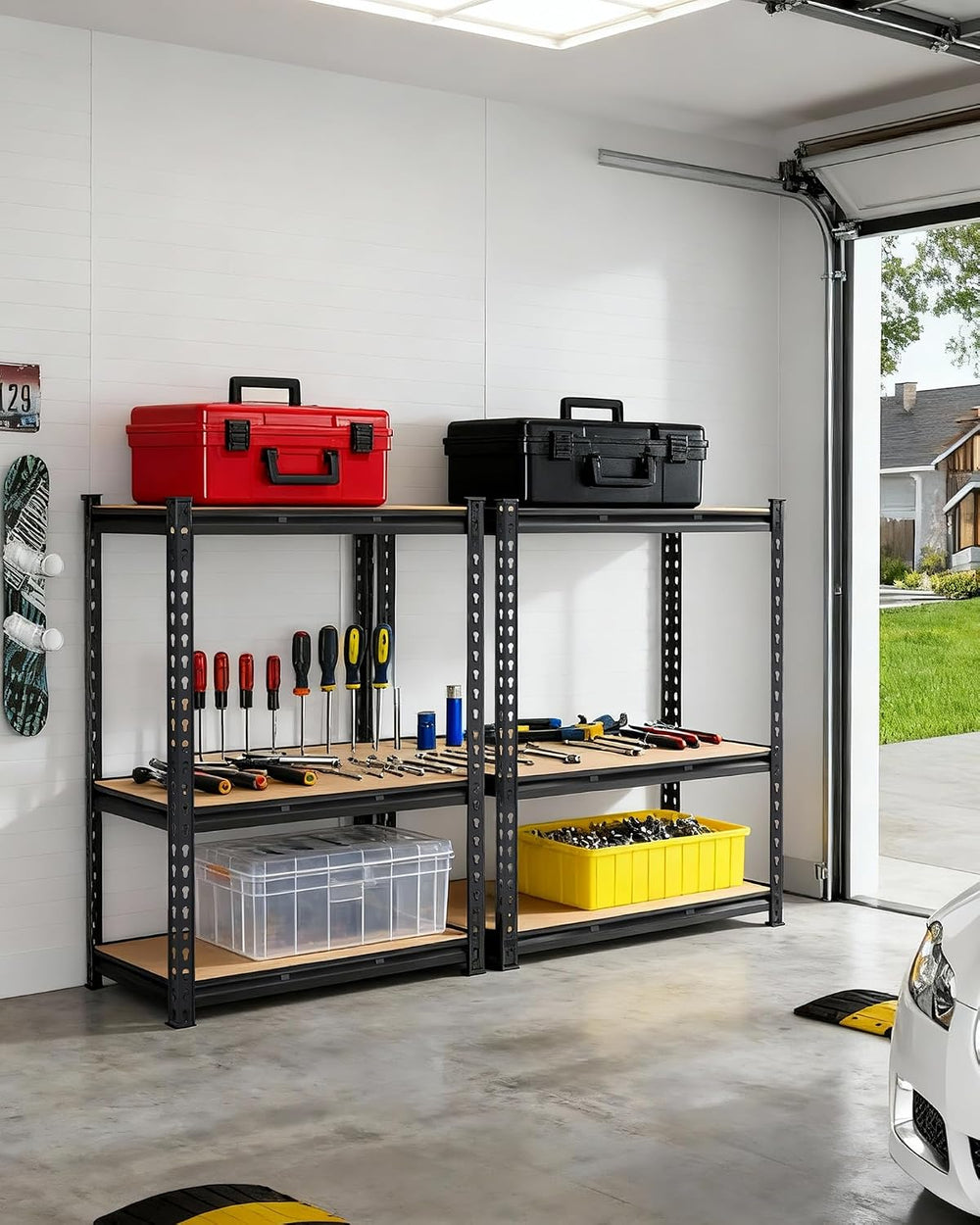GarveeTech Heavy Duty Garage Shelving Units,3-Tier Adjustable Storage Shelves...