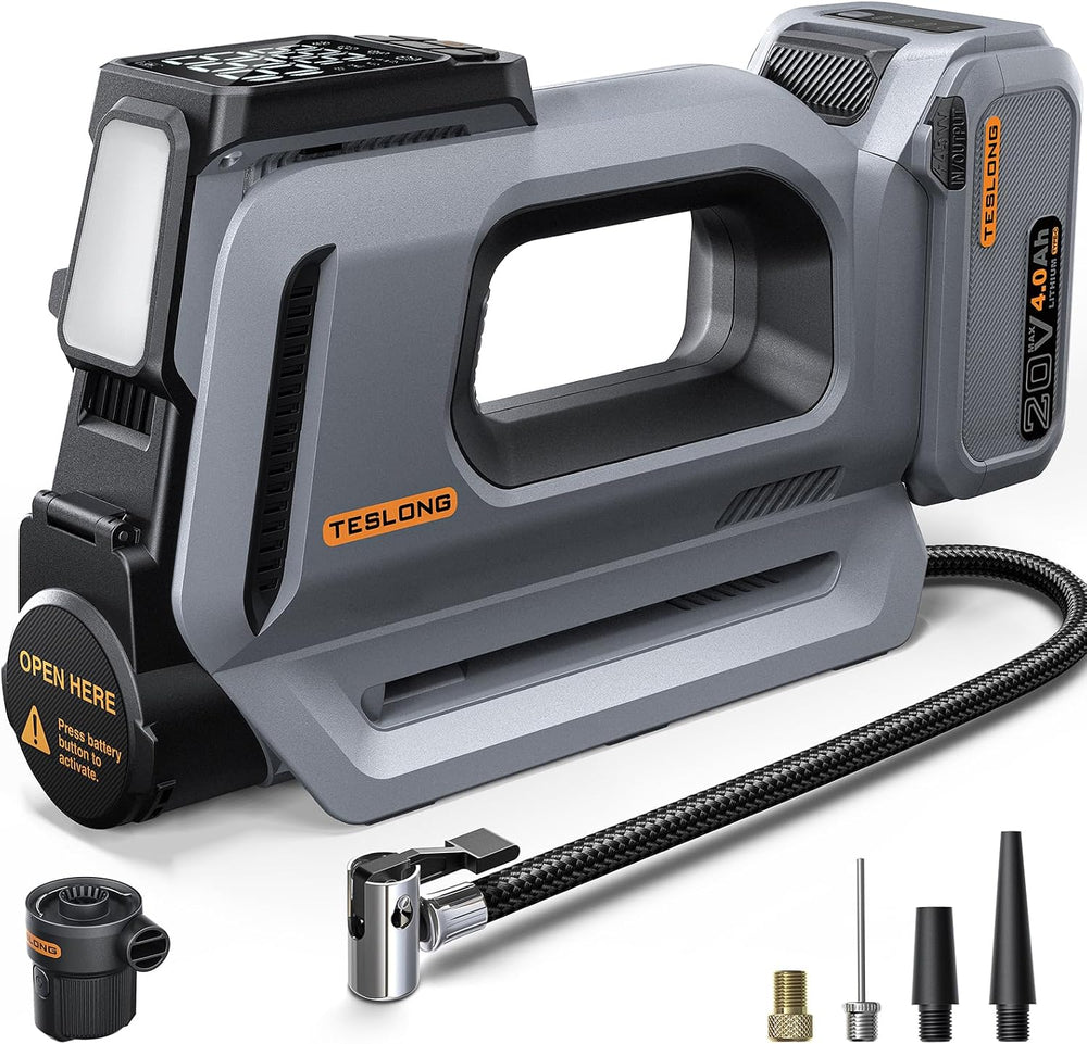 Teslong Tire Inflator Portable Air Compressor for Cars, Cordless Air Pump