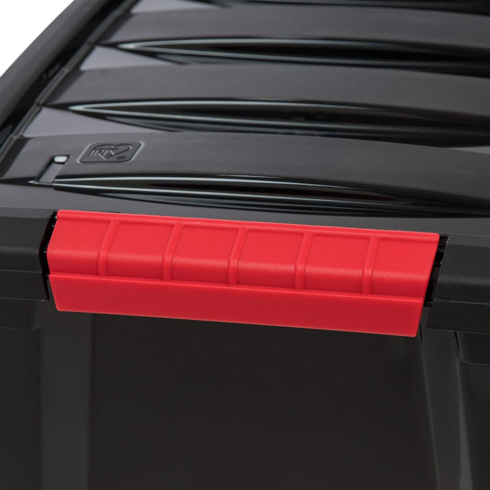 IRIS USA 6-Pack 13 Quart Storage Bins with Lids, Black