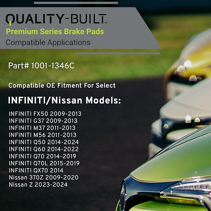 Premium Ceramic Front Brake Pads Compatible