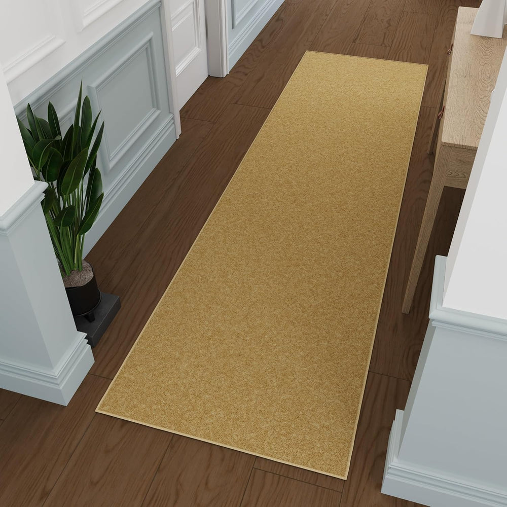 Ottomanson Hallway Runner Rug 2'7" x 9'10" Non Slip Solid A...