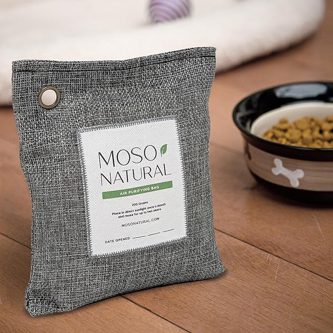 Moso Natural Air Purifying Bag 200g Bamboo Charcoal Odor Absorber (5 Pack)