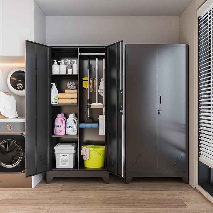 61" H Metal Storage Cabinet, Storage Shed