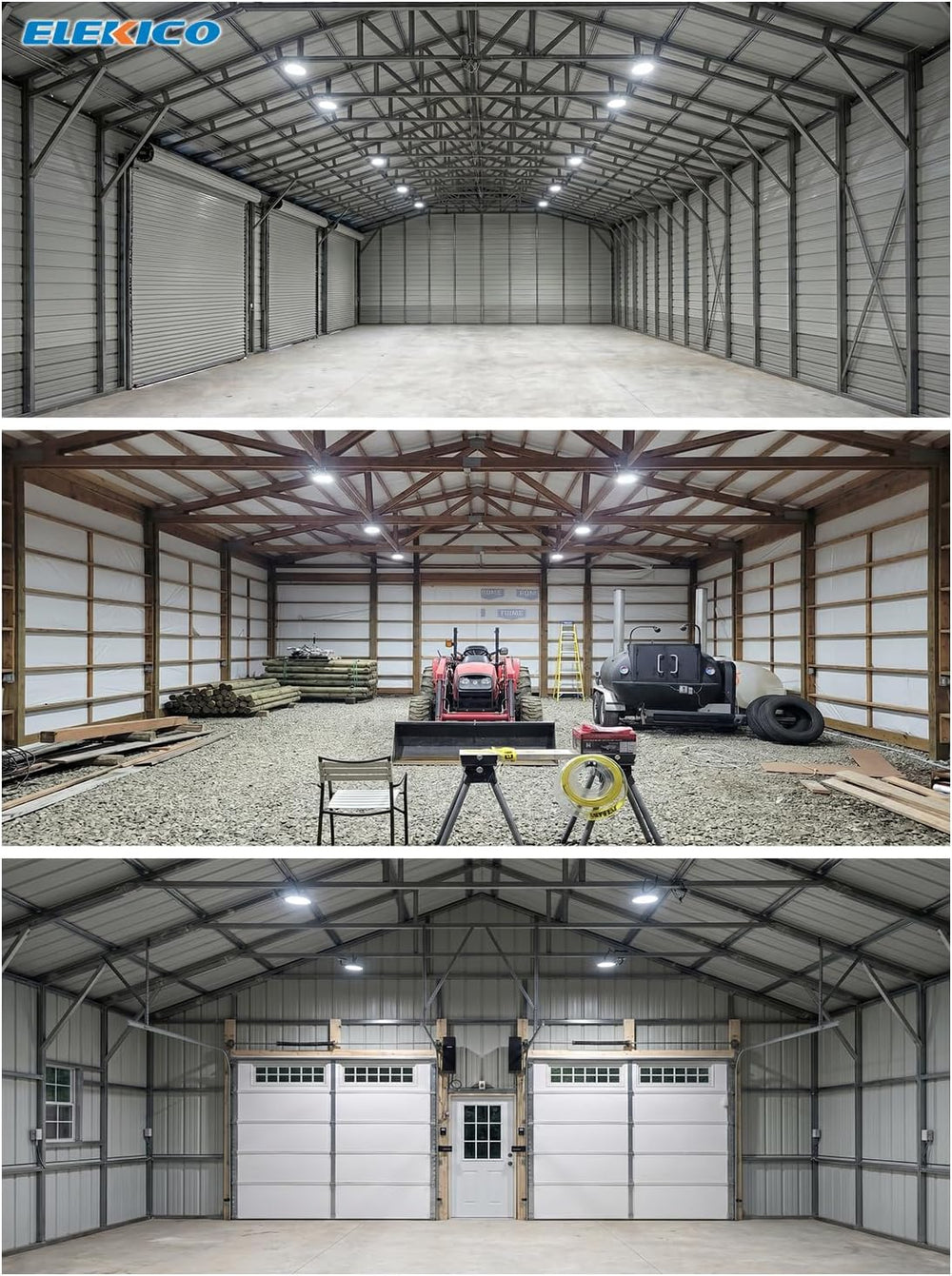 150W High Bay LED Shop Light, 22500LM 5000K UFO LED High Bay Light
