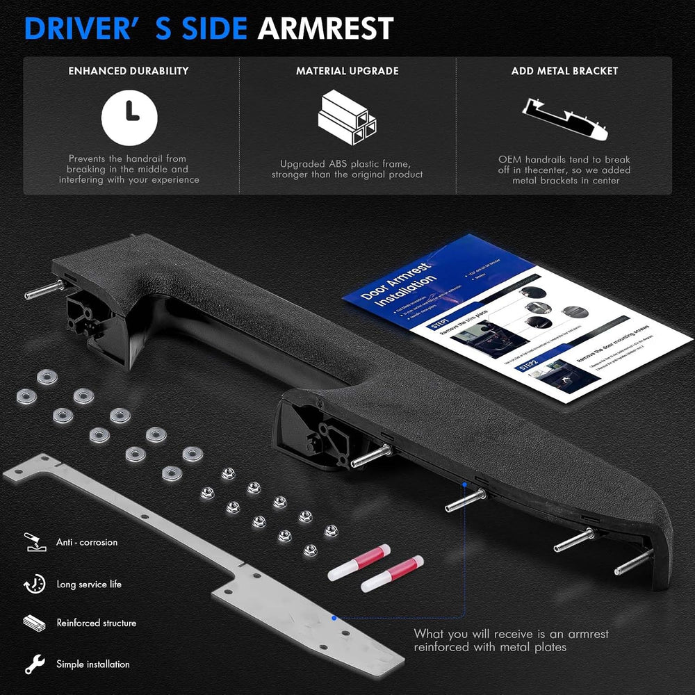 22818465 Front Left Driver Side Armrest Repair Kit Fit for Chevy Silverado 15...