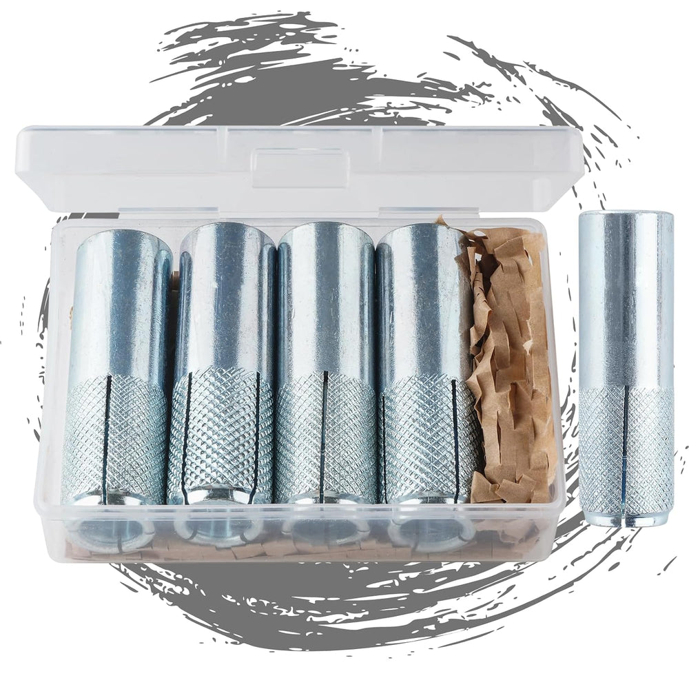 Party Animal Drop-in Anchors, 50 PCs 1/2"-13 Zinc-Plated for Concrete, S...