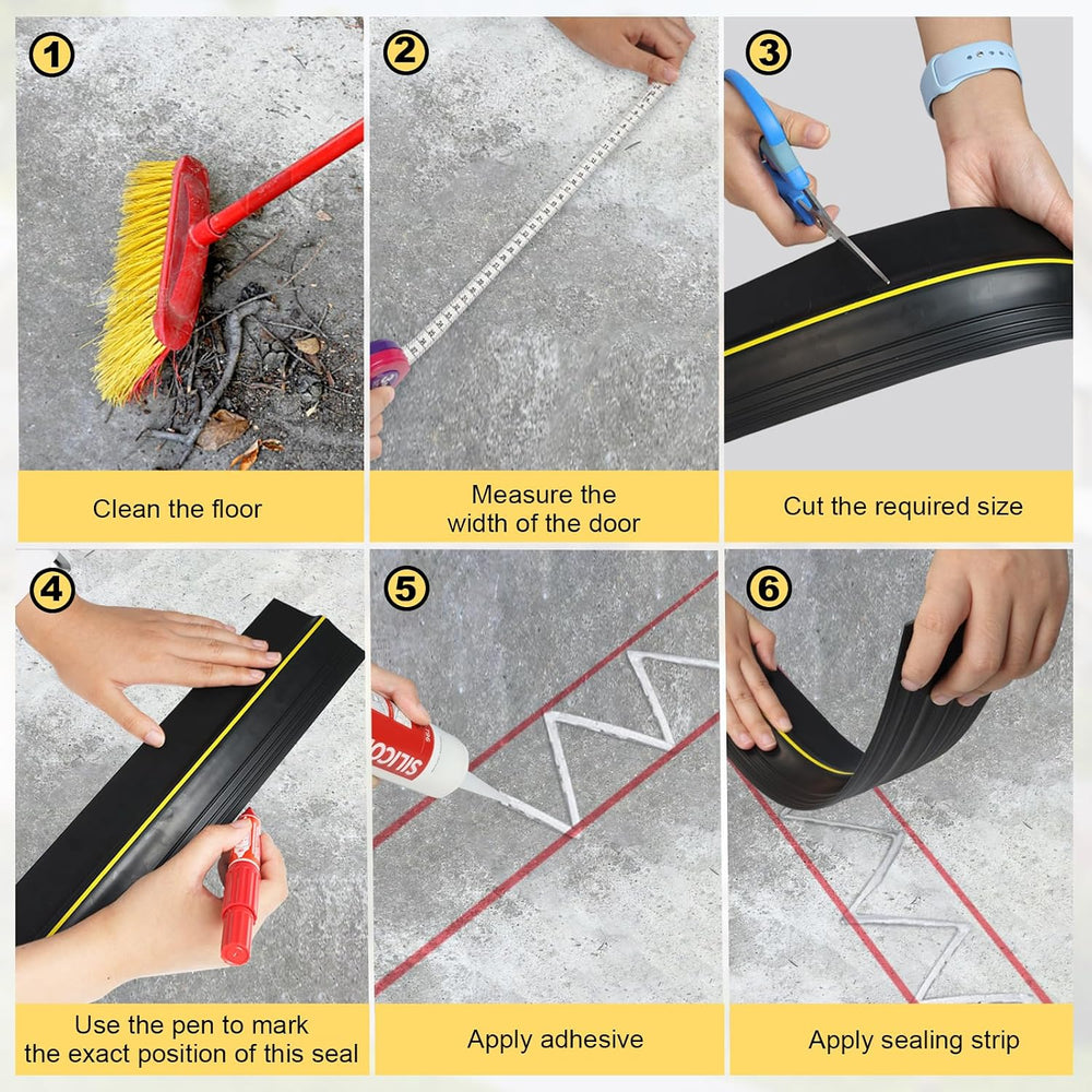 16FT Garage Door Threshold Seal Strip, Waterproof Rubber
