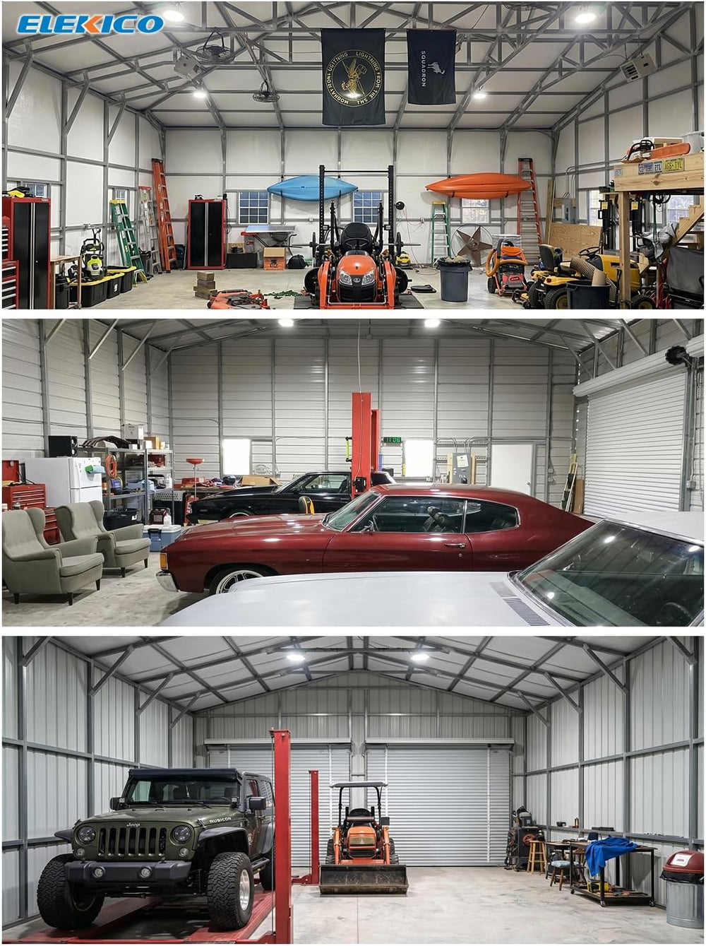 150W High Bay LED Shop Light, 22500LM 5000K UFO LED High Bay Light