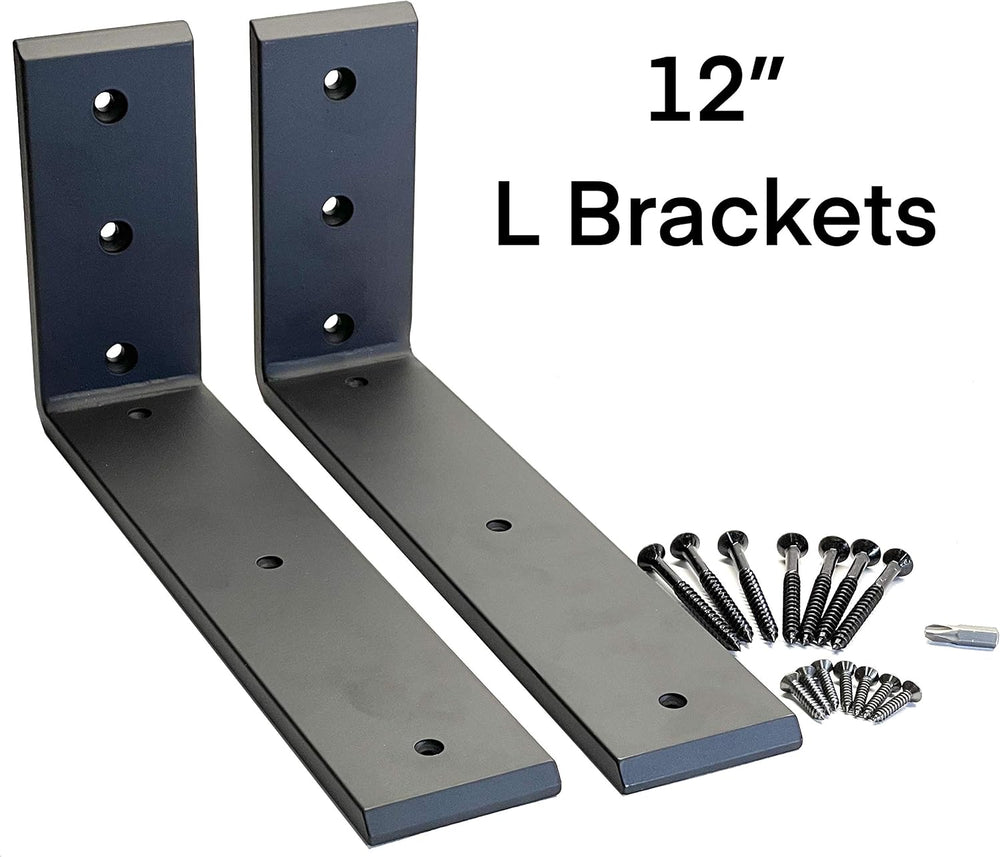 Dmax Heavy Duty L Brackets for Shelves, Countertop Brackets, Wall Shelf Brack...