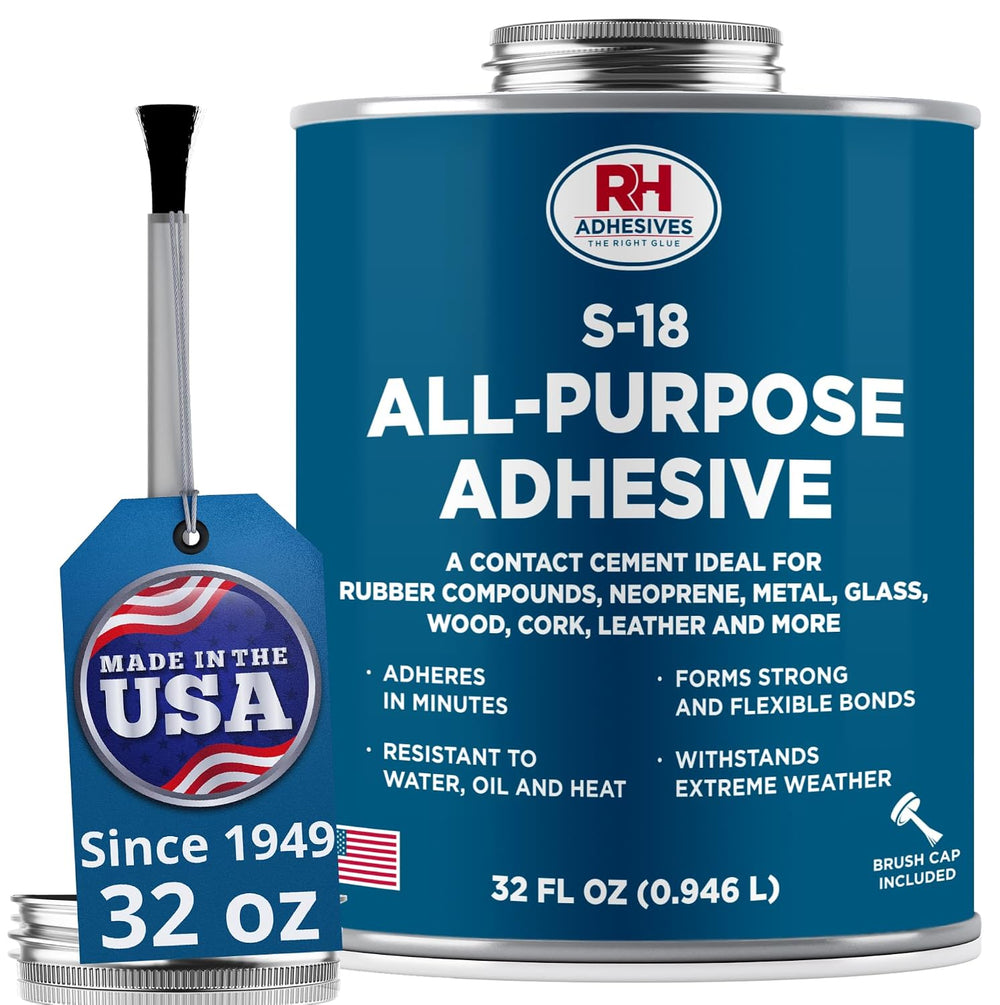 S-18 All-Purpose Adhesive 32 oz -Contact Cement for Headliner, Upholstery