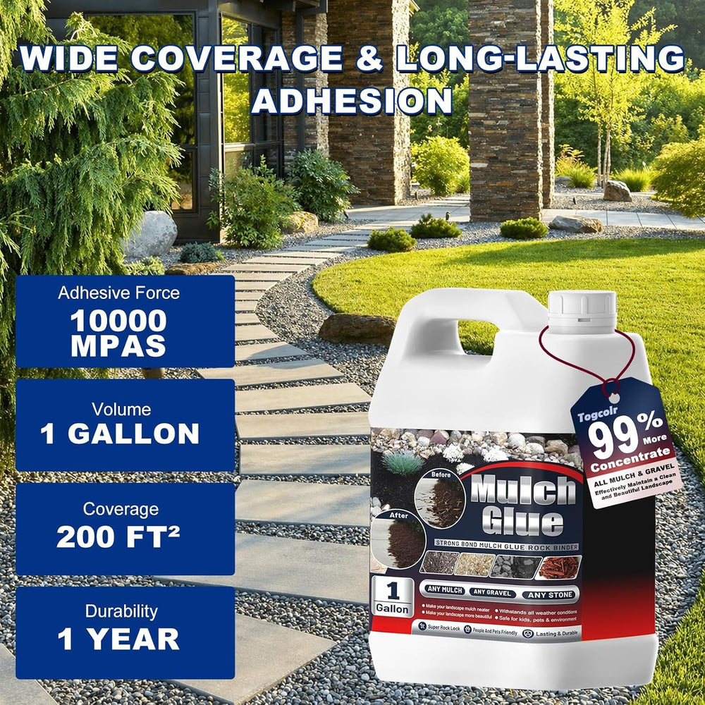 Rock Glue for Landscaping 1 Gal – Clear Gravel Glue & Mulch Glue for Pea ...