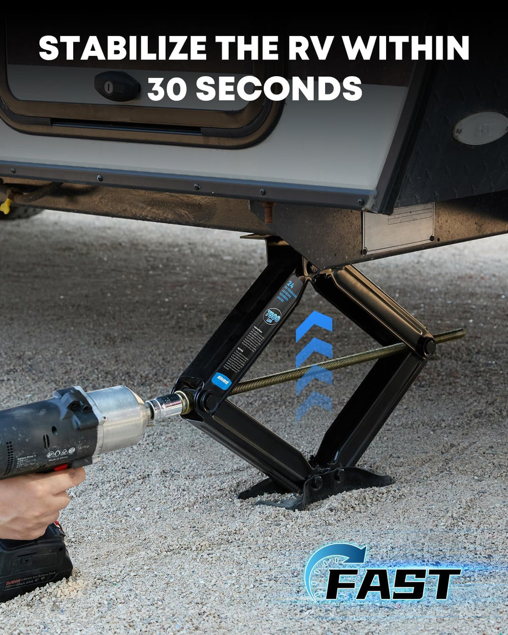 Kohree 7500lbs RV Stabilizer Leveling Scissor Jacks 24" for Travel Trail...