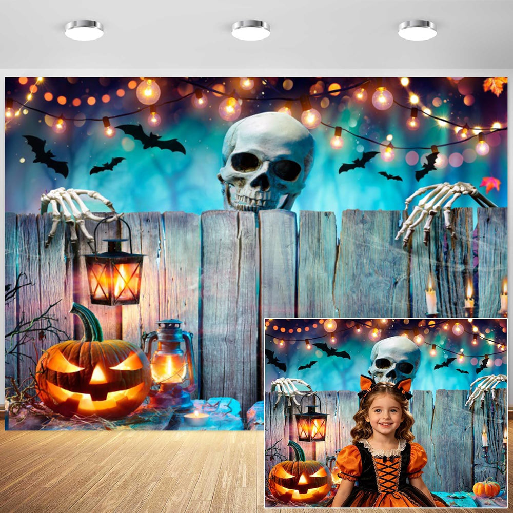 10x8ft Halloween Horror Skull Photography Backdrop