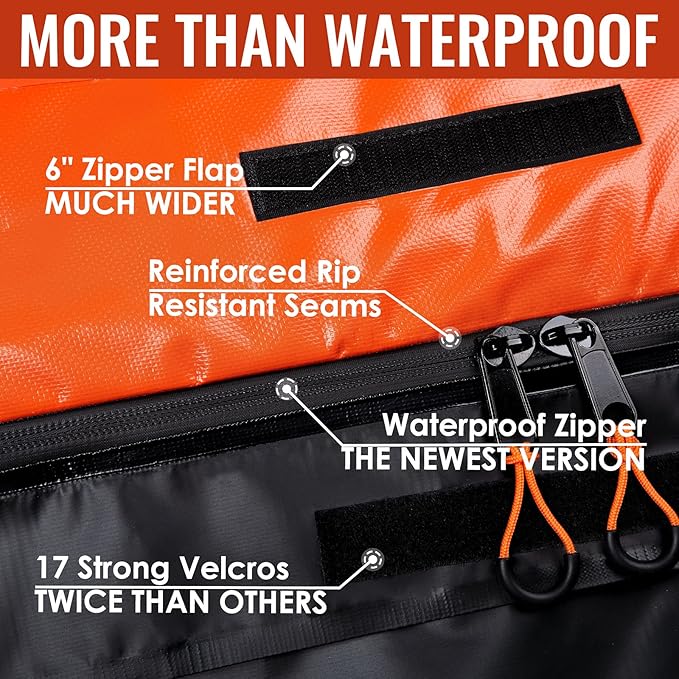 Car Rooftop Cargo Carrier Bag, 15 Cubic Feet Waterproof Heavy Duty 840D Car