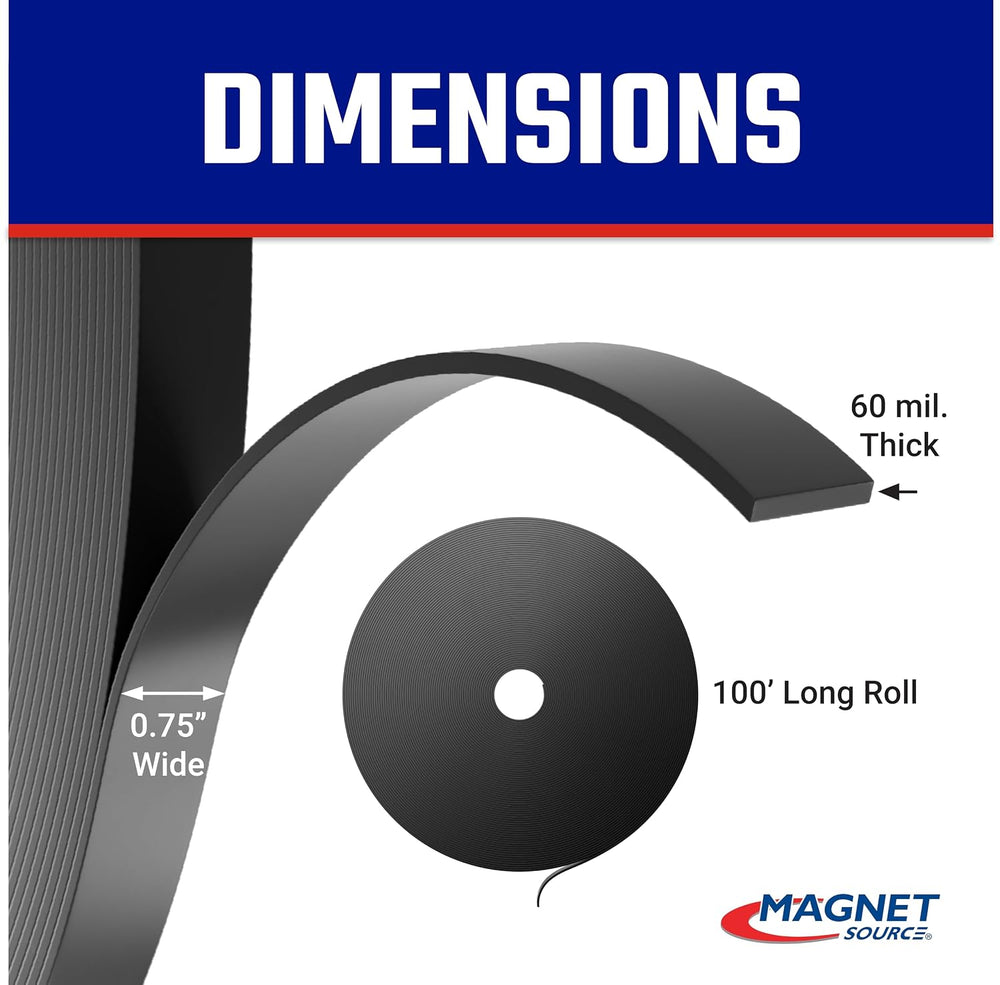 Master Magnetics-ZGN30PBX Flexible Magnet Strip, Plain, No Laminate 1/16&quot...