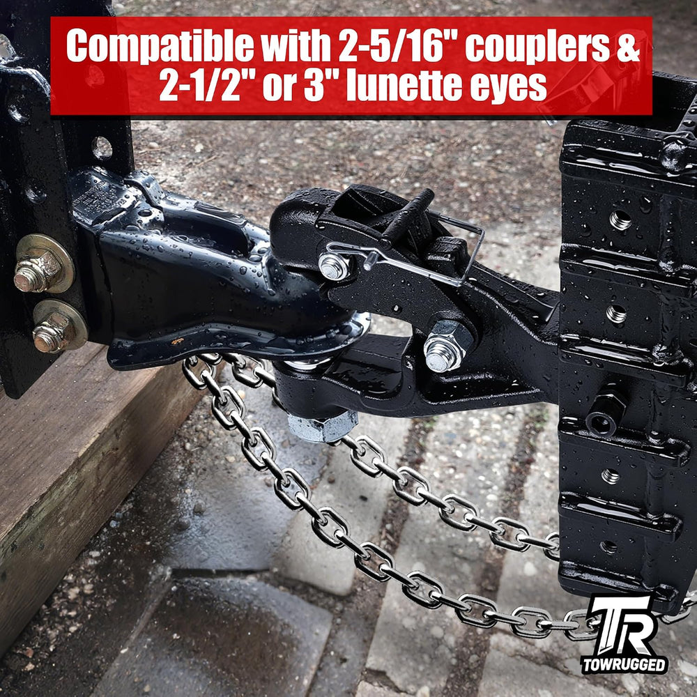 2-5/16"Ball Pintle Attachment Bundle with Adjustable Channel Mount Hitch...