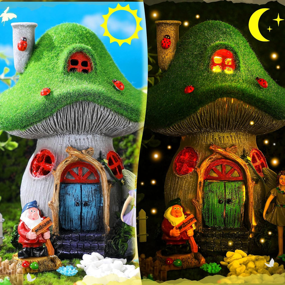 Suzile 50 Pcs Fairy Garden Accessories Kit with Miniature Figurines Outdoor