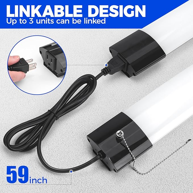 Barrina BS84 LED Shop Lights for Workshop 4FT, 5000K Utility Shop Lights (6 P...