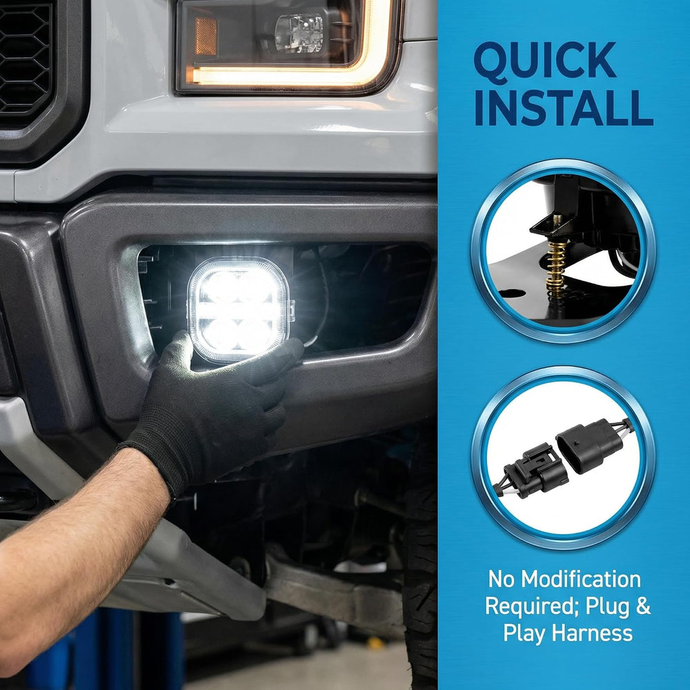 LED Fog Lights with Daytime Running Lights for Ford 2011 2012 2013 2014 2015 ...