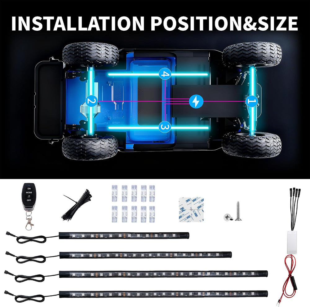 6Pcs Golf Cart Lights underglow Light kit/Accessories Lighting/Wheel Lights/l...
