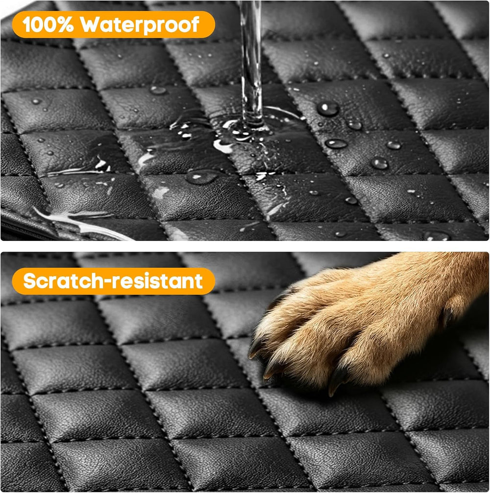 Front Seat Car Cover 2 Pack, PU Leather Dog Car Seat Cover