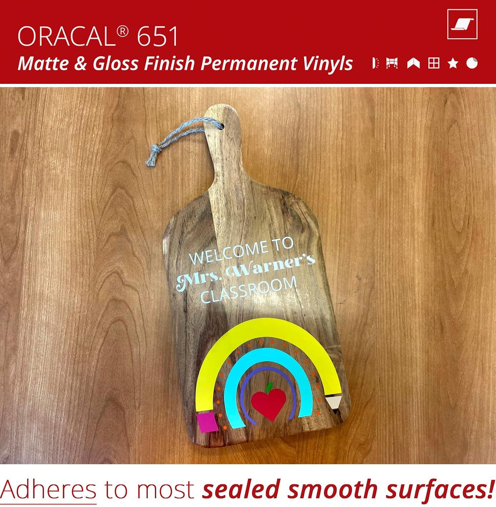 ORACAL 651 Matte Grey Vinyl Durable Roll Easy to Weed Permanent Adhesive Craf...