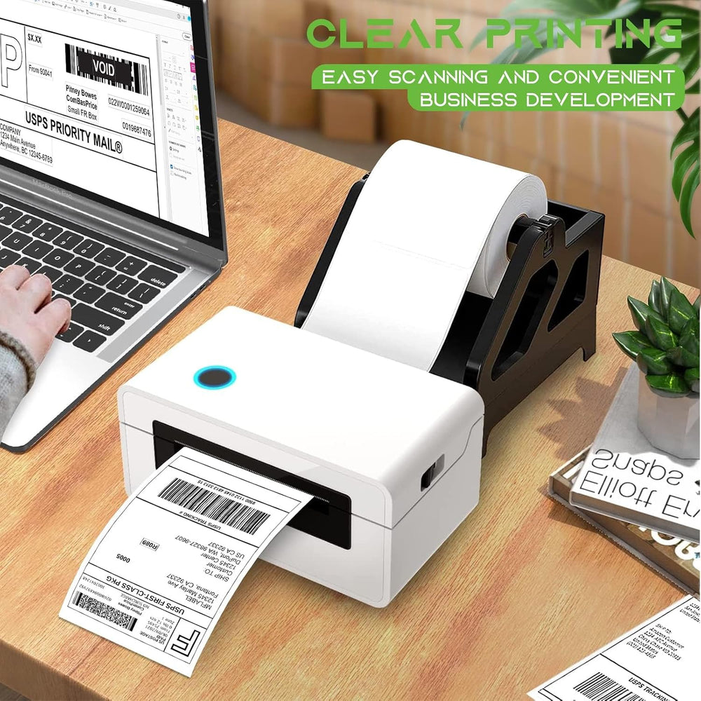 MFLABEL 4x6 Direct Thermal Shipping Labels - 4 Rolls of 450 Labels/Roll, Comp...