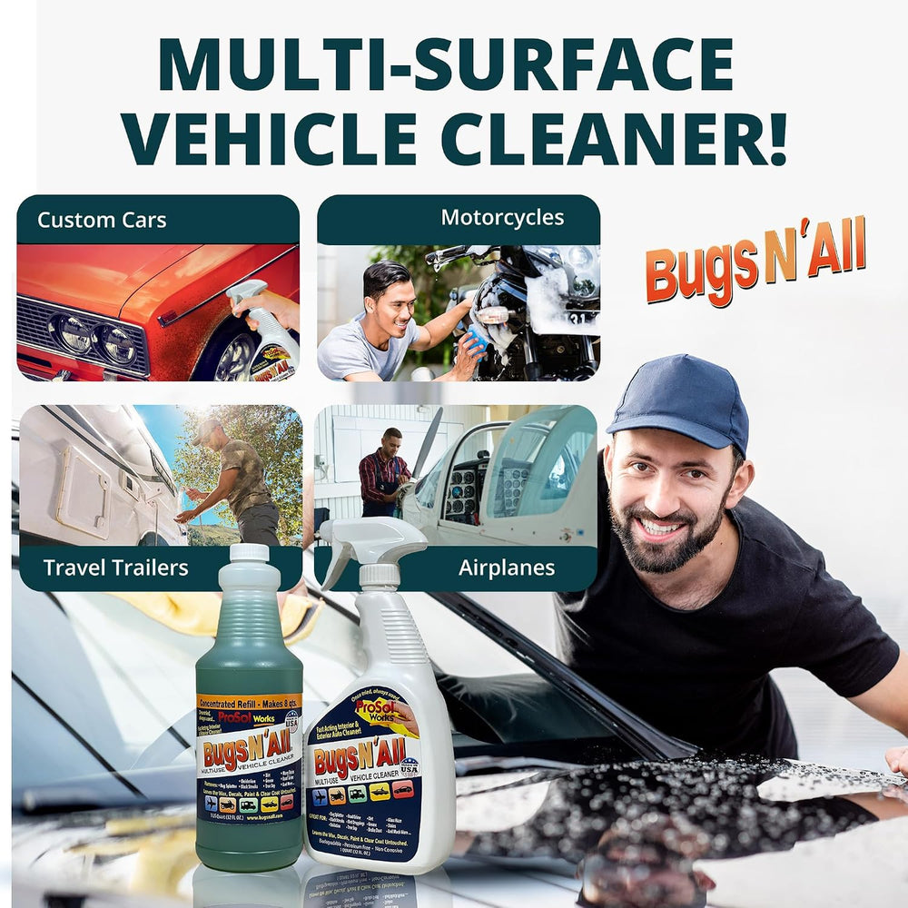Bugs N' All Multi Surface Cleaner Spray Concentrate 32 oz. w/Empty Cleani...