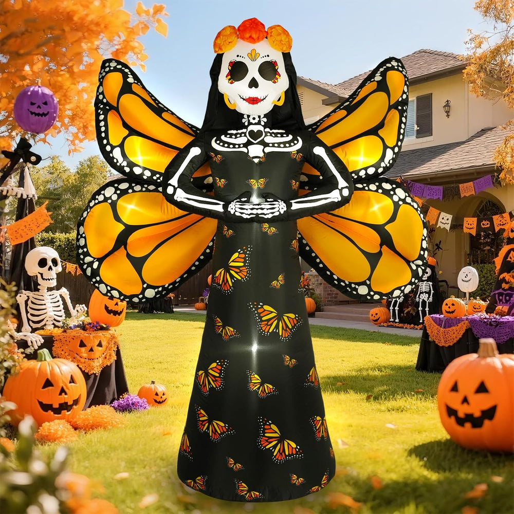 Dia de Los Muertos Decoration, 6 FT Halloween Inflatables Décor Day of The De...