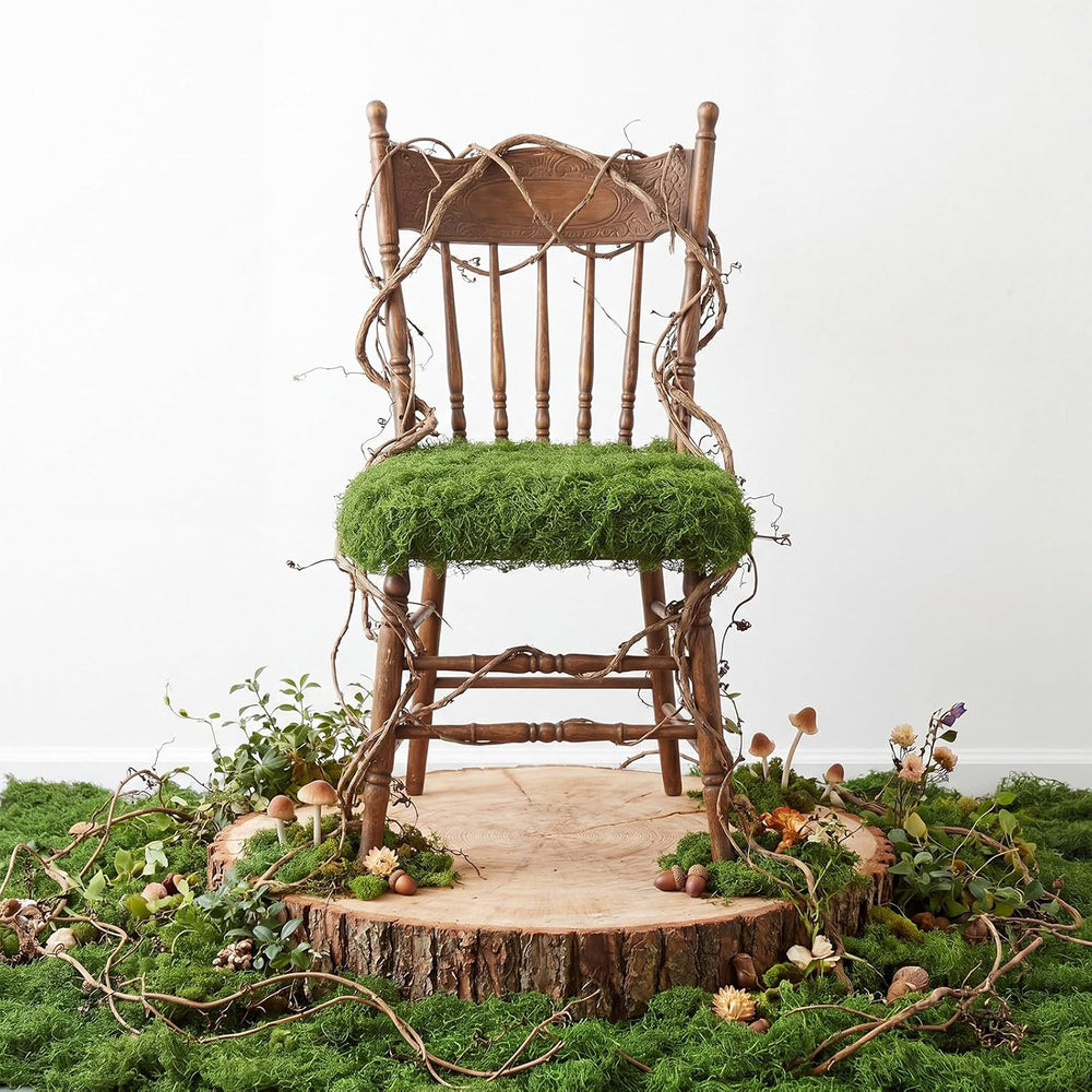 2 Artificial Moss Table Runner Halloween Enchanted Party Decor, Green