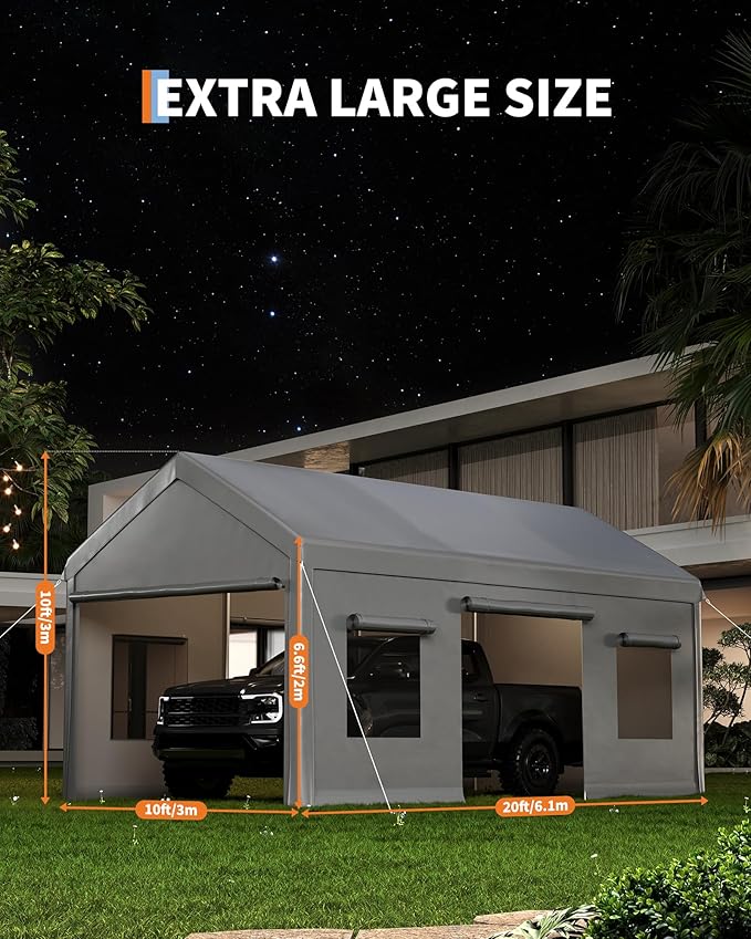 10x20 Ft. Metal Carport Garage