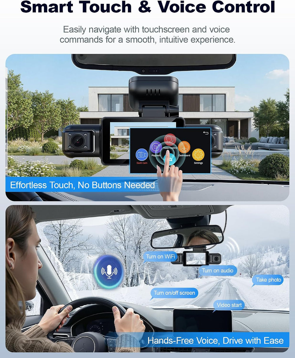 4K STARVIS 2 Dash Cam Front Rear with 5.8G WiFi 128GB Card, N300Pro
