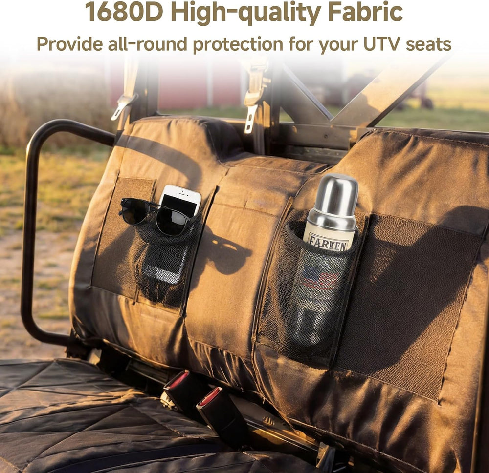 YMU Gray UTV Seat Covers Compatible with Polaris Ranger 1000 2020-2026, Polar...