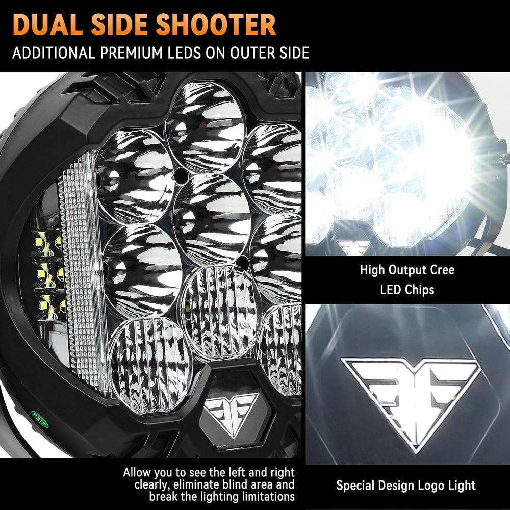 8 Inch 100W LED Driving Light Compatible with Wrangler Offroad Vehicle ATV UT...